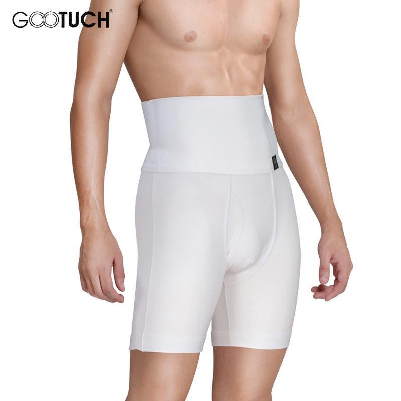 Men\'s Body Slimming Shaper Cotton Long Boxer Short Control Panties Shaping Pants Fitness Underwear