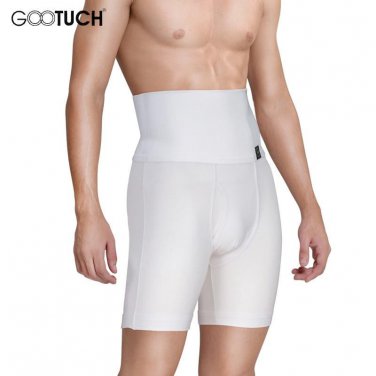 Men\'s Body Slimming Shaper Cotton Long Boxer Short Control Panties Shaping Pants Fitness Underwear 