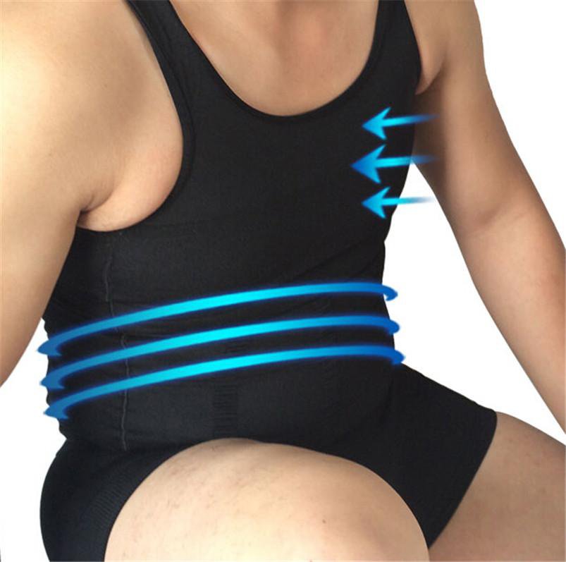 Mens Body Shaper Vest Bodybuilding Back Cross Design Chest Slimming Undershirt Waist Belly Posture S