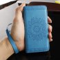 Retro Phone Cases For iPhone 7 6 6s Plus SE 5 5s Case Sunflower Paisley Relief PU Leather Stand Wall