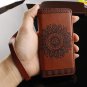 Retro Phone Cases For iPhone 7 6 6s Plus SE 5 5s Case Sunflower Paisley Relief PU Leather Stand Wall