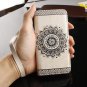 Retro Phone Cases For iPhone 7 6 6s Plus SE 5 5s Case Sunflower Paisley Relief PU Leather Stand Wall