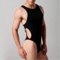 KWAN.Z male corset ice silk bodysuit men masculino buckle one-piece underwear shapewear for men jump