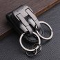 Milesi - Brand Men KeyChain Belt Clip Pull Auto Lock Key Chain Double Ring Men Car Key Holder Novelt