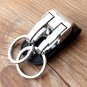 Milesi - Brand Men KeyChain Belt Clip Pull Auto Lock Key Chain Double Ring Men Car Key Holder Novelt