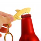 New Metal Golden Shark Keychain Pendant 2 Use Beer Bottle Opener Men Key holder Men Key Chain Gift S