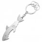 New Metal Golden Shark Keychain Pendant 2 Use Beer Bottle Opener Men Key holder Men Key Chain Gift S