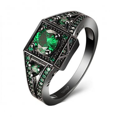 Geometry Design Square Crystal Rings