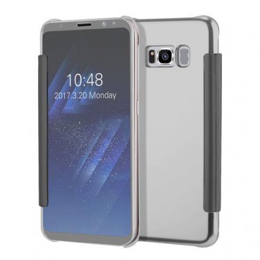 Luxury Flip For Samsung Galaxy S8 S8 Plus Cover Fashion Plating Mirror Case Fundas Clear Screen View