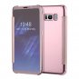 Luxury Flip For Samsung Galaxy S8 S8 Plus Cover Fashion Plating Mirror Case Fundas Clear Screen View