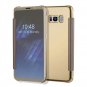 Luxury Flip For Samsung Galaxy S8 S8 Plus Cover Fashion Plating Mirror Case Fundas Clear Screen View