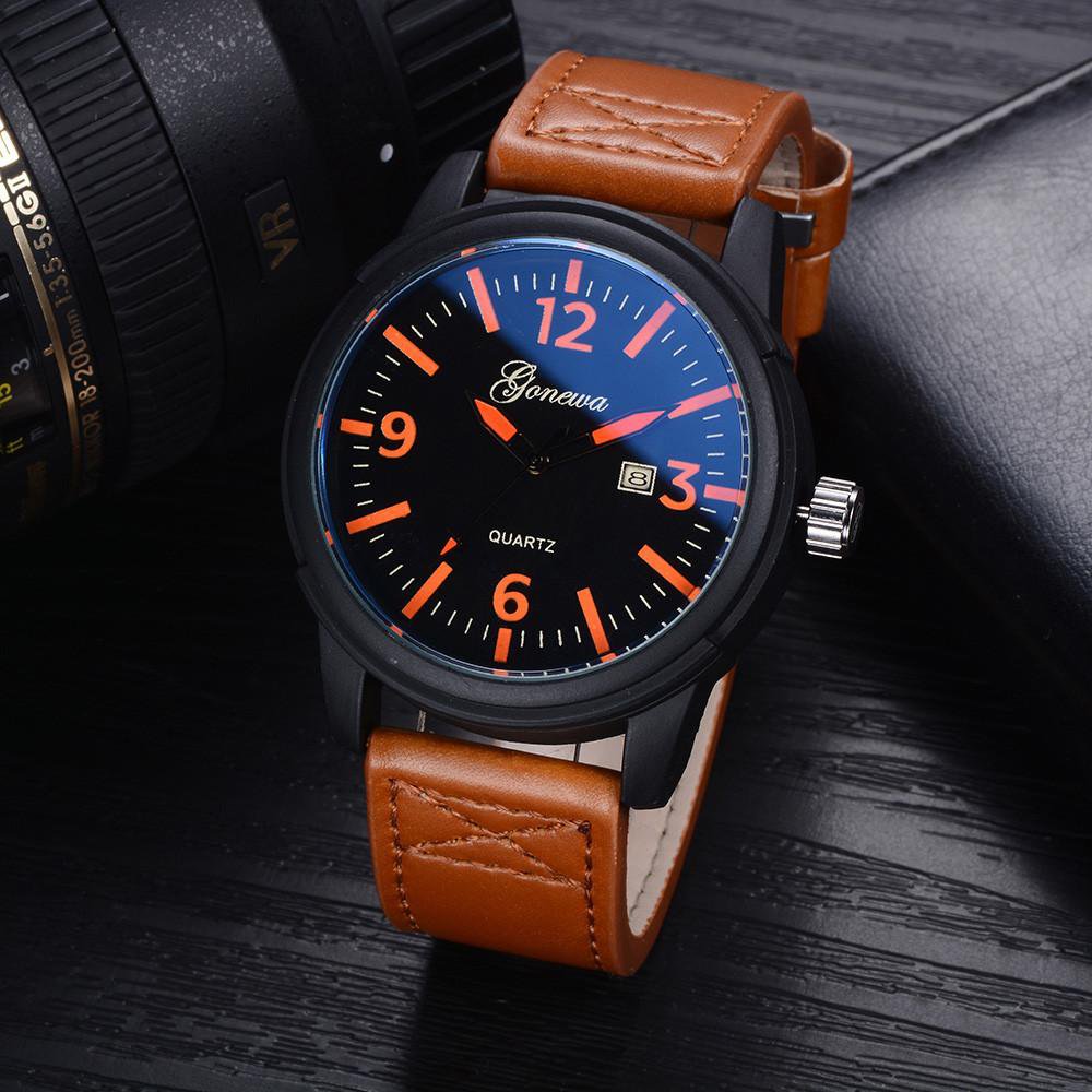 GONEWAsiness Men Fashion Luxury Watch Casual Full Steel Calendar Quartz