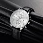 Men Luxury Stainless Steel Quartz Military Sport Leather Band Dial Wrist Watch