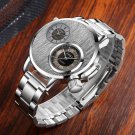 Fashion Man Mens Crystal Stainless Steel Analog Quartz Wrist Watches