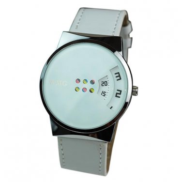 Creative Colorful Carousel Scale Pu Leather Belt Ladies Watches