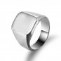 New Solid Polished Stainless Steel Band Biker Men Signet Ring