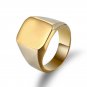 New Solid Polished Stainless Steel Band Biker Men Signet Ring