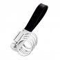 New Hot Valentines Day Gift For Men Black Leather Keychain Car Key Golden Charms White Gold Color Ke