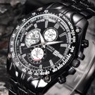 Men\'s Fashion Military Stainless Steel Analog Date Sport Quartz Wrist Watch