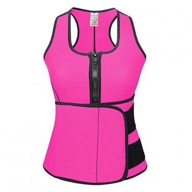 Hot Neoprene Sauna Body Shaper Sweat Slimming Tops Zipper Adjustable Waist Shaper Vest Waist Trainer