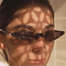 Unisex Flat Top Small Triangle Cat Eye Sunglasses Women Fashion Color Lenses Cateye Sun Glasses For 