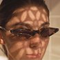 Unisex Flat Top Small Triangle Cat Eye Sunglasses Women Fashion Color Lenses Cateye Sun Glasses For 