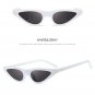 Unisex Flat Top Small Triangle Cat Eye Sunglasses Women Fashion Color Lenses Cateye Sun Glasses For 