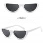 Vintage Small Half Frame Cat Eye Sunglasses Women Fashion Designer Colorful Transparent Sun Glasses 