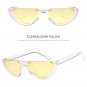 Vintage Small Half Frame Cat Eye Sunglasses Women Fashion Designer Colorful Transparent Sun Glasses
