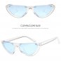 Vintage Small Half Frame Cat Eye Sunglasses Women Fashion Designer Colorful Transparent Sun Glasses