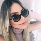 Brand Designer Semi-Rimless Pointed Cat Eye Sunglasses Women vintage Sun glasses Mirror Shadow glass