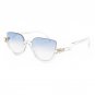 Brand Designer Semi-Rimless Pointed Cat Eye Sunglasses Women vintage Sun glasses Mirror Shadow glass