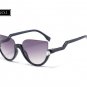 Brand Designer Semi-Rimless Pointed Cat Eye Sunglasses Women vintage Sun glasses Mirror Shadow glass