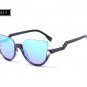 Brand Designer Semi-Rimless Pointed Cat Eye Sunglasses Women vintage Sun glasses Mirror Shadow glass