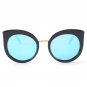 Fashion Women Oversize Cat Eye Glasses Brand Design Vintage Sun glasses Round Coating gafas so real