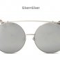 New Fashion Cat Eye Oversized Big Round Sunglasses Women Superstar Brand Designer Lady Rose Gold Mir