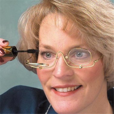 Women Adjustable Flip Down 3x Magnifying Dual 2 Lens Makeup Glasses Cosmetics Glasses Makeup Magnify