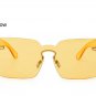 New Brand Designer Square Women Sunglasses Vintage Rimless Sun Glasses For Female UV400 Eyewear Ocul