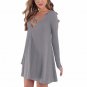 Women Sexy Deep V Strapless Backless Sling T-Shirt Dresses