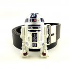 New Fashion Men\'s Jeans Leather Belts Cool 3D Star Wars R2D2 Robot Big Metal Belt Buckles Gifts For