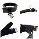 New Fashion Fivelas Cowboy Elvis Presley Rock N Roll Belt Buckle Metal Punk Black Brown PU Leather M