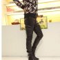 NEW in 2014 3 colors gold silver black PU Faux Fur leather man pants 3XL plus size for men\'s casual