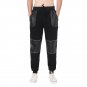 Autumn Spring Men Fashion Sweatpants Casual Joggers Leather Patchwork Elastic Waist Harem Long Trous