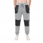 Autumn Spring Men Fashion Sweatpants Casual Joggers Leather Patchwork Elastic Waist Harem Long Trous