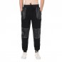Autumn Spring Men Fashion Sweatpants Casual Joggers Leather Patchwork Elastic Waist Harem Long Trous