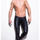 2017 New Men Sexy Faux Leather Pants Black Male Homewear Underwear Fashion Intimates Trousers Leggin