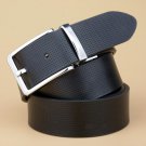 [Veroseice] New Good Quality Genuine Leather Business Mens Belt Luxury Designer Pin Buckle Male Belt