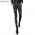 2017 New Arrive Men\'s Skinny Camo Leather Pants Casual Fashion Camouflage Cool Jeans Size:28-33 Fre