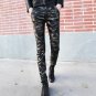 2017 New Arrive Men\'s Skinny Camo Leather Pants Casual Fashion Camouflage Cool Jeans Size:28-33 Fre