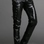 Wholesale Mens Black Leather Pants slim men pants Faux Leather Pu sexy Black Color Motorcycle Skinny